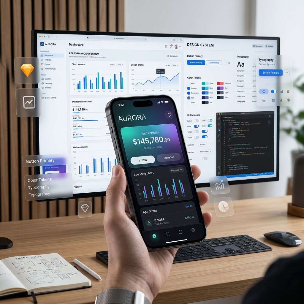 Premium UI/UX Design Mockup