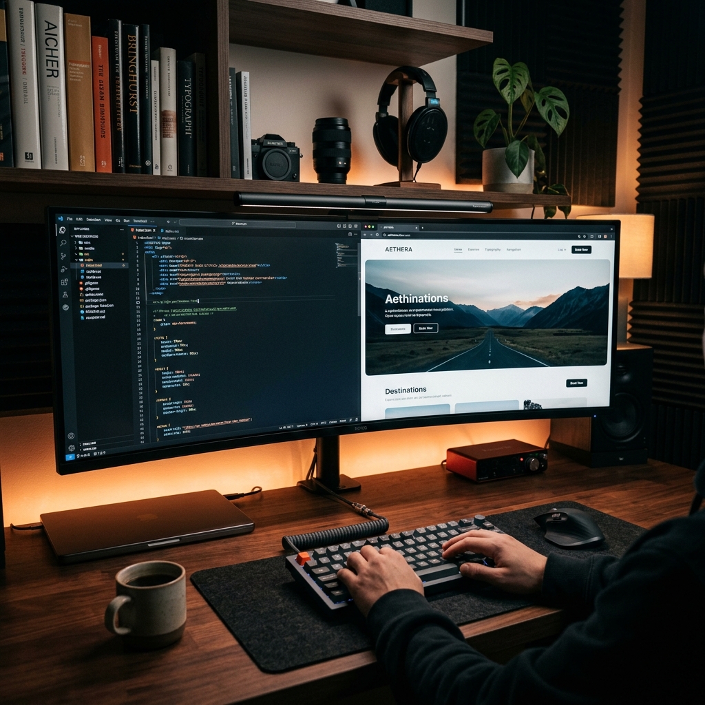 Technical Web Development Mockup