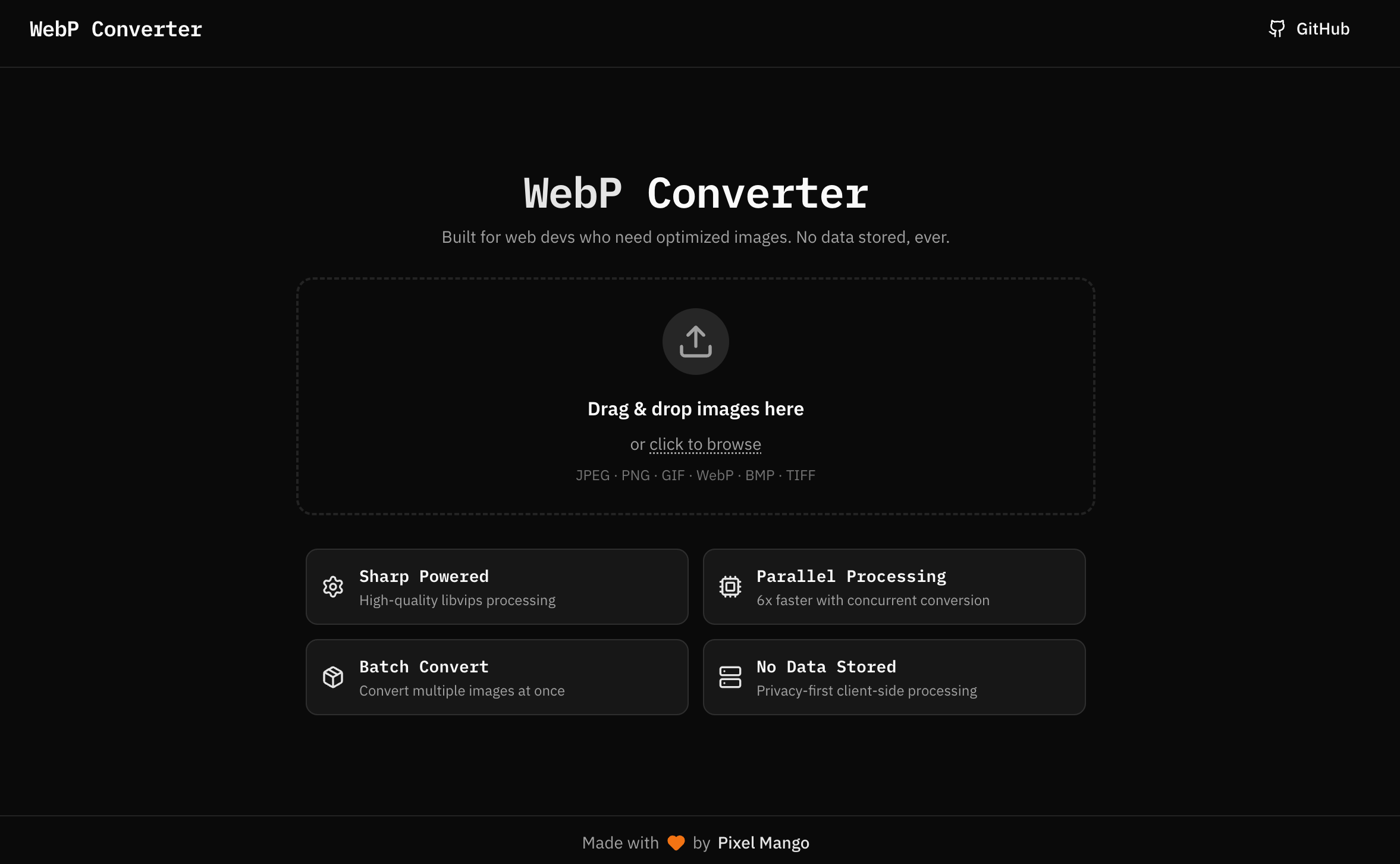 WebP Converter — Browser-based image conversion